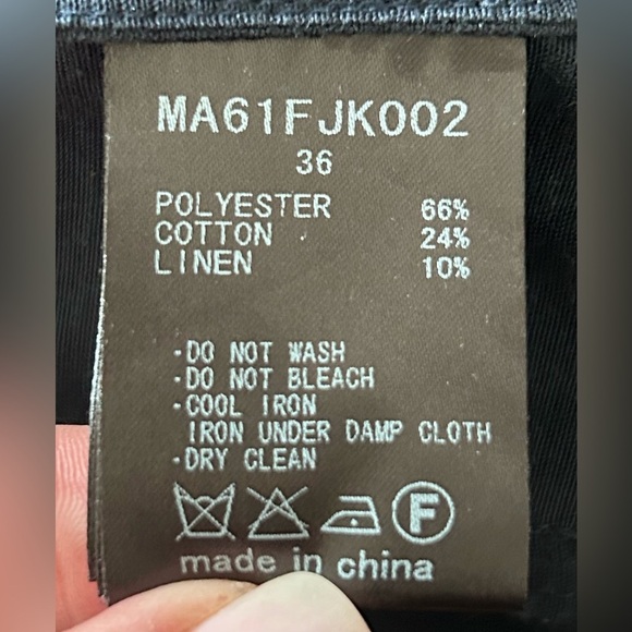 Muveil Tokyo Women’s Blue Jacket Chameleon Embroidered Design Size 36/ US 6 NWOT - Picture 4 of 7